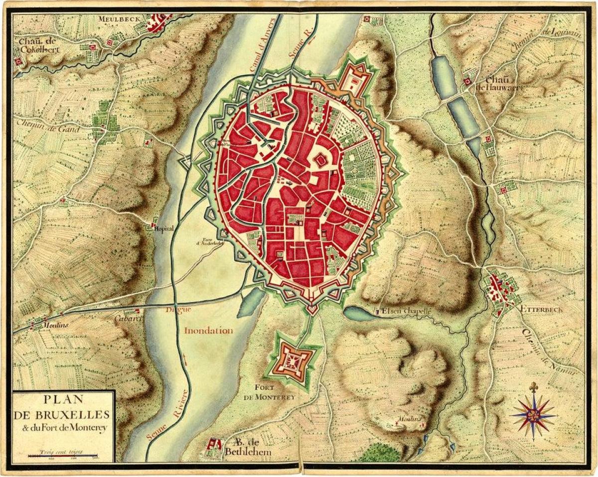 Historischer Stadtplan von Brüssel