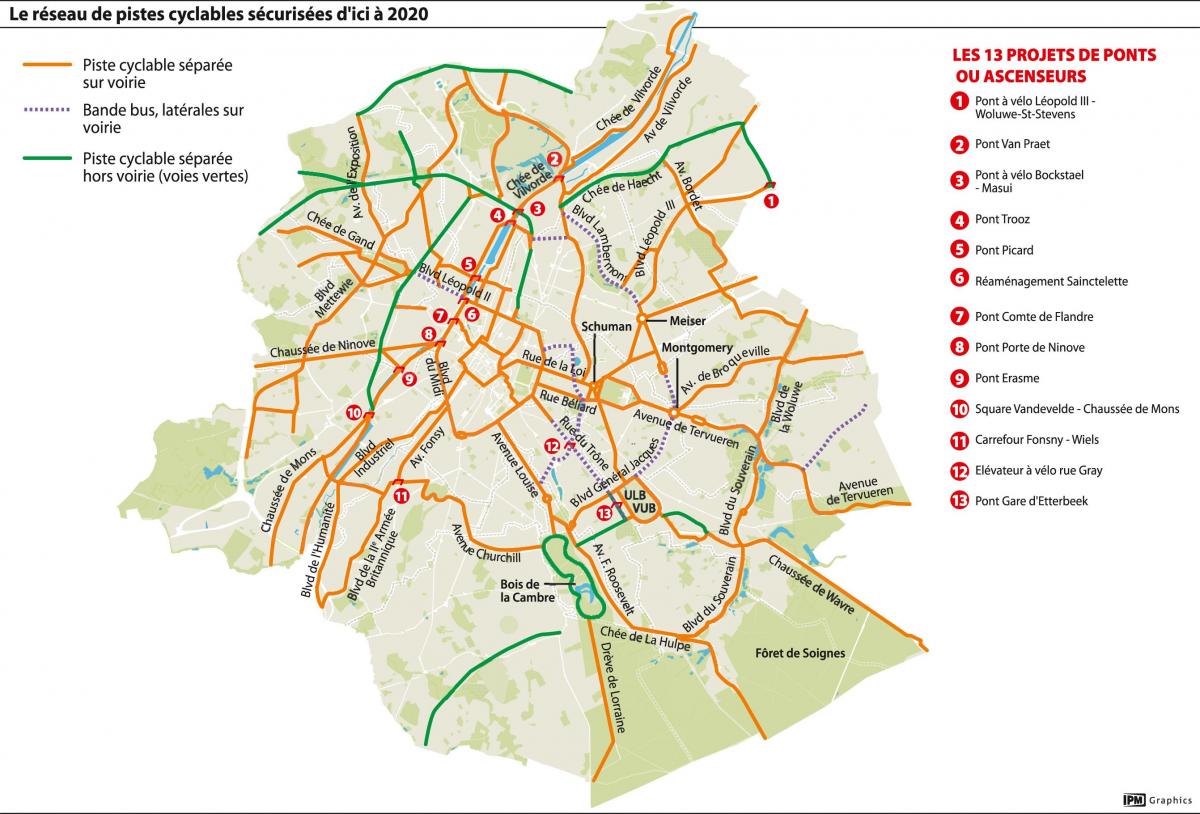 Brüsseler Radwegkarte