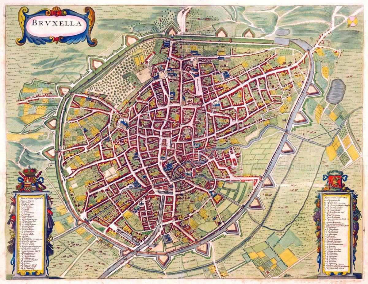 Antike Karte von Brüssel