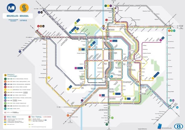 Karte der Brüsseler Bahnhöfe